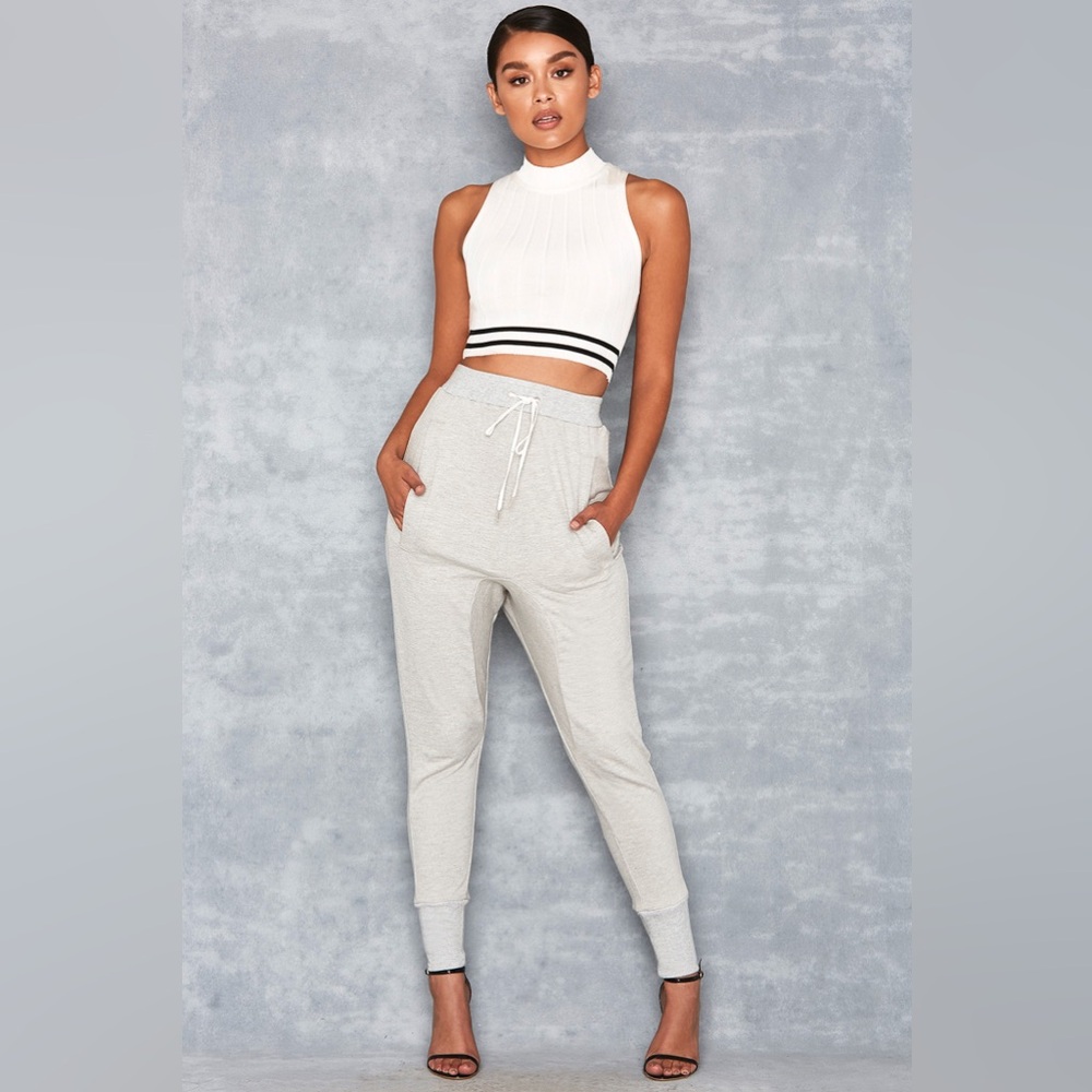 MISTRESS ROCKS LYRIC'
Grey Marl Dropped Crotch Seamed Joggers